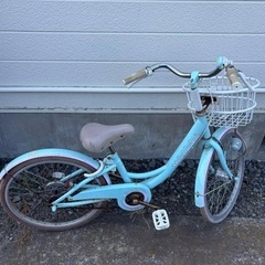 神奈川県　茅ヶ崎市　引き取り限定　メレ　ククイ　B キッズ　20型　自転車　水色の画像