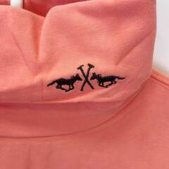 【未使用】HV POLO SOCIETY 長袖 タートルネック ライディングシャツ S Rouge ピンクオレンジ レディース 乗馬 馬術の画像