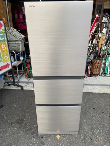HITACHI　日立　ノンフロン冷凍冷蔵庫　R-27RV(N)　2022年製　265L　 3ドア　真ん中野菜室　稼働確認済　中古　③