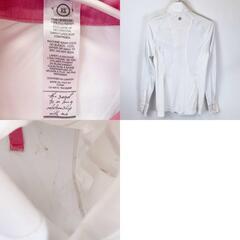 NOEL ASMAR ノエルアスマール 長袖 ライディングシャツ ポロシャツ XS ホワイト レディース 乗馬 馬術の画像