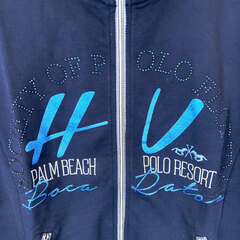 【未使用】HV POLO カーディガン ジップアップシャツ S ネイビー レディース 乗馬 馬術の画像