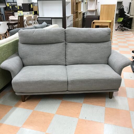 ＼家具＊家電のお店／【ｼﾞｬﾝｸﾞﾙｼﾞｬﾝｸﾞﾙ石川金沢店】ソファー2人用  グレー   W(幅)153×D(奥行き)84×H(高さ)81.5cm