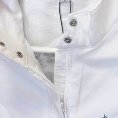 【未使用】SCHOCKEMOHLE ショッケミューレ 半袖 ハーフジップシャツ ライディングシャツ S ホワイト 2812-00557 レディース 乗馬 馬術の画像