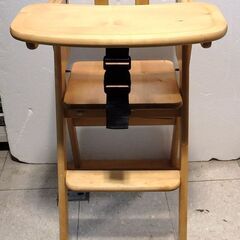 澤田木工所 リトルウッド ハイチェア 折りたたみ■天然木（カバ材） ウレタン塗装■No.3709の画像