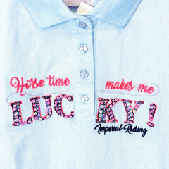 IMPERIAL RIDING ポロシャツ 半袖 ライディングシャツ S ブルー 115741 レディース 乗馬 馬術の画像