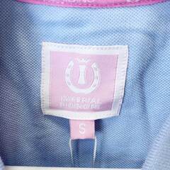 【未使用】IMPERIAL RIDING ポロシャツ 半袖 ライディングシャツ ENJOY S ブルー 115733 レディース 乗馬 馬術の画像