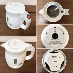 電気ケトル2個セット タイガー魔法瓶PCF-G060W ティファール「アプレシア プラス」BF805 湯沸かし カラ炊き防止・転倒お湯漏れ防止の画像