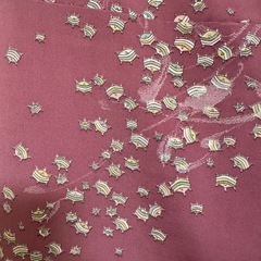 着物　正絹　小紋　ローズ系　糸巻柄の画像