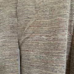 着物　小紋　正絹　グレー系　織り模様の画像