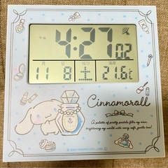 電波置き時計！シナモロールの画像