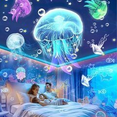 【新品】21種類投影フィルム プラネタリウム 間接照明 ライト 360度回転 光色変換の画像