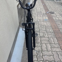 【14万円で購入】BMX 自転車 27インチ ビーチクルーザー 高級シマノ社製変速搭載 高級GTフレーム 極太タイヤ マットブラック ファットバイクの画像