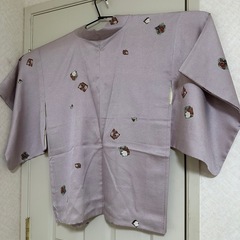 小さな亀甲柄の薄紫の羽織　正絹　羽織紐なしの画像