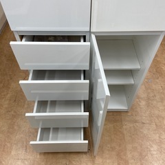 【来店いただける方限定】ニトリ キャビネット ホワイト【トレファク摂津店】の画像