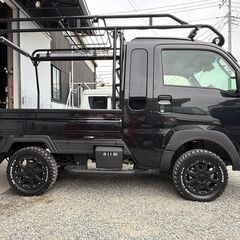 総額249.7万円★ハイゼットトラック　ジャンボエクストラ　4WD　5MT　HARDCARGOルーフラック・ワークキャリア・マッドフラップ・ルーフランプ・キャリア・バンパーガード・サイドオーニング　リフトアップ　ALPINE11インチフローティングナビの画像