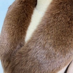 極美品　高級感溢れる艶々ふわふわ極上手触り　アンゴラ　ファーロングコートの画像