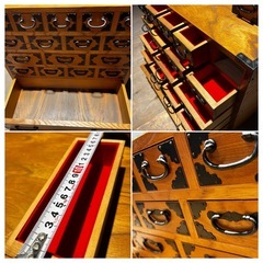 再販　レトロ　昭和　からくり　収納棚の画像