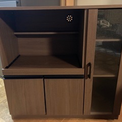 キッチンカウンター　キャビネット　レンジ台　キッチン収納　美品　ニトリの画像