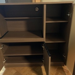 キッチンカウンター　キャビネット　レンジ台　キッチン収納　美品　ニトリの画像