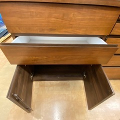 【来店いただける方限定】河合家具製作所 レンジボード/食器棚セット【トレファク摂津店】の画像