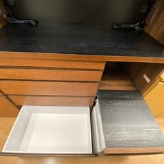 【来店いただける方限定】河合家具製作所 レンジボード/食器棚セット【トレファク摂津店】の画像