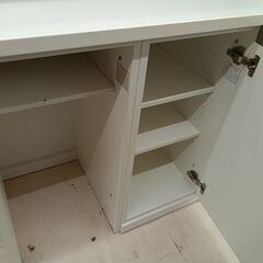 リユースのサカイ栃木店★ジモティ割あり★ NITORI 食器棚　リガーレ120KB ホワイト W120×D50.5×H180.5 クリーニング済み TC11497の画像