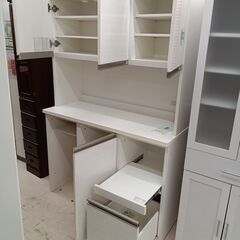 リユースのサカイ栃木店★ジモティ割あり★ NITORI 食器棚　リガーレ120KB ホワイト W120×D50.5×H180.5 クリーニング済み TC11497の画像