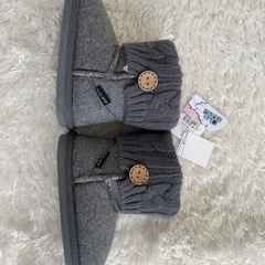 【新品タグ付き】GRIP GLAPP ニットベビーブーツ グレー 15㎝の画像