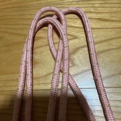 サーモンピンク　銀糸　帯締めの画像