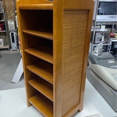 カリモク　木製　6段　シューズラック　下駄箱　靴　スニーカー　スリッパ　棚高さ調節可　高級　家具　中古　③の画像