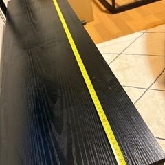 【黒の木目調ローボード／テレビ台】の画像