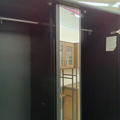リユースのサカイ栃木店★ジモティ割あり★  ワードローブ ブラック W85.2×D55×H188 クリーニング済み TC11501の画像