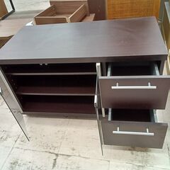 リユースのサカイ栃木店★ジモティ割あり★  TV台 ブラウン W89×D46×H50.5 クリーニング済み TC11502の画像