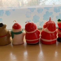太っちょサンタクロースのミニキャンドル達の画像