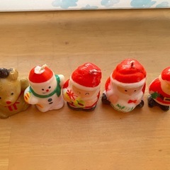 太っちょサンタクロースのミニキャンドル達の画像