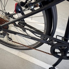 クロスバイク　自転車　黒の画像