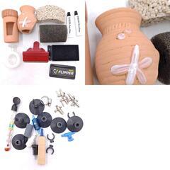 [セット] アクアリウム ヒーター エアーポンプ ほか ろ材 清掃用品 トング ディスプレイ用品など まとめての画像