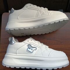 新品 23cm レディース スニーカー ホワイト シューズ 靴 カジュアル 識別番号:(944-Z)の画像