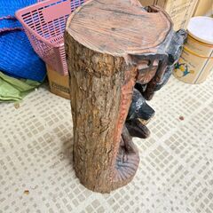 レトロ 木彫り熊 3体 全長78cm 木製の画像