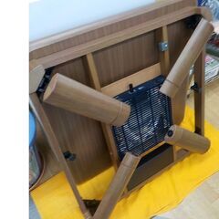 家具調コタツ 折りたたみタイプ 木製 ブラウン 天板幅75㎝ 高さ2段階調節 こたつ テーブル 座卓　西岡店 の画像