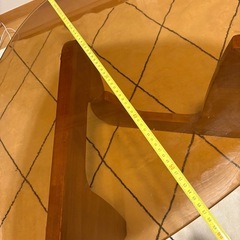 【ガラスローテーブル（イサム・ノグチ風デザイン）】の画像