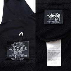 ステューシー World Tour Hoodie パーカー ワールドツアー ジップアップ フーディー L ブラック メンズ STUSSYの画像