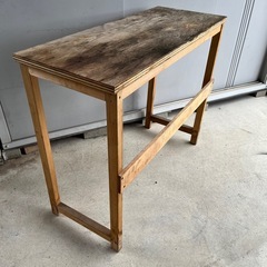 【無料にて引取お願いします】屋外にて使用 手作りワークデスク 作業台の画像