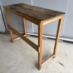 【無料にて引取お願いします】屋外にて使用 手作りワークデスク 作業台の画像