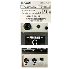 【美品】KAWAI 電子ピアノ 木製鍵盤 CA4900GPW【無料配送可能】の画像