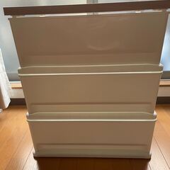 【ニトリ】木目調天板チェスト 3段(FD-W3D ライトブラウン)の画像