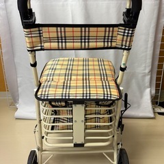 【美品】 シルバーカー 折りたたみ式　腰かけ付きカート 2023年製の画像