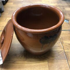 【リサイクルショップどりーむ鹿大前店】No.3151　まるかめ・蓋付き壺・漬物壺の画像