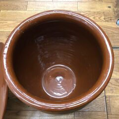 【リサイクルショップどりーむ鹿大前店】No.3151　まるかめ・蓋付き壺・漬物壺の画像