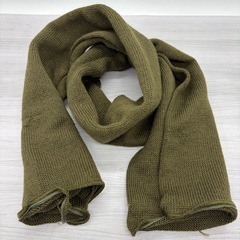 米軍 ウールマフラー アメリカ軍 ミリタリー ストール カーキ OD 実物 希少の画像